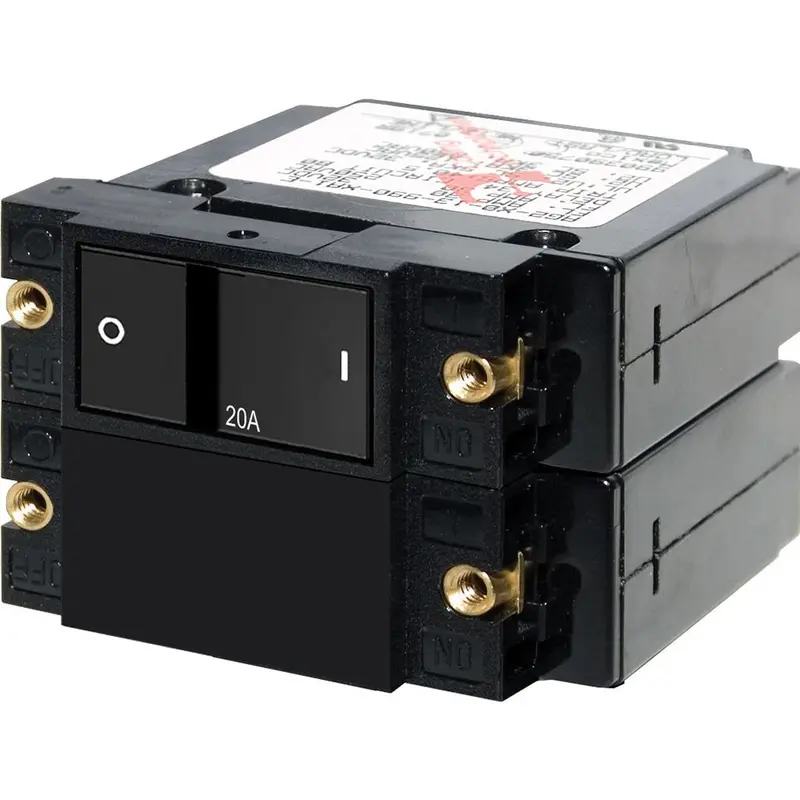 Blue Sea 7413 A-Series Flat Rocker Circuit Breaker - Double Pole - 20A [7413] 1