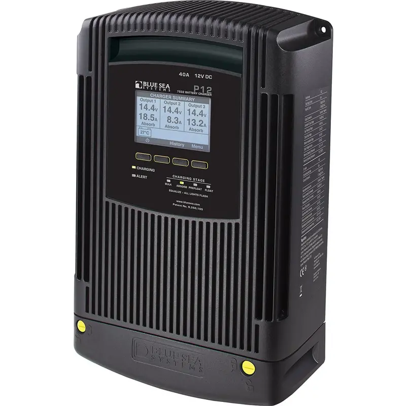 Blue Sea 7532 P12 Gen2 Battery Charger - 40A - 3-Bank [7532] 1