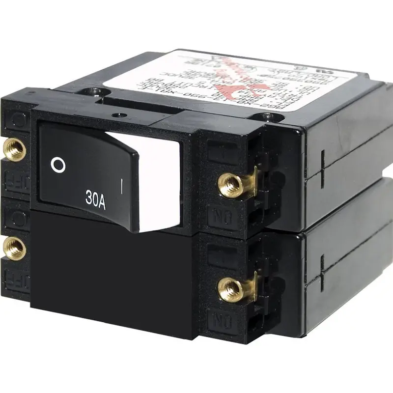 Blue Sea 7574 A-Series Raised Rocker Circuit Breaker - Double Pole - 30A [7574] 1