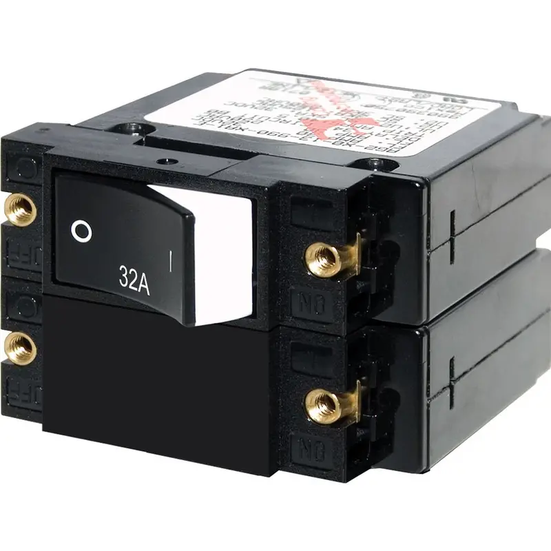 Blue Sea 7575 A-Series Raised Rocker Circuit Breaker - Double Pole - 32A [7575] 1