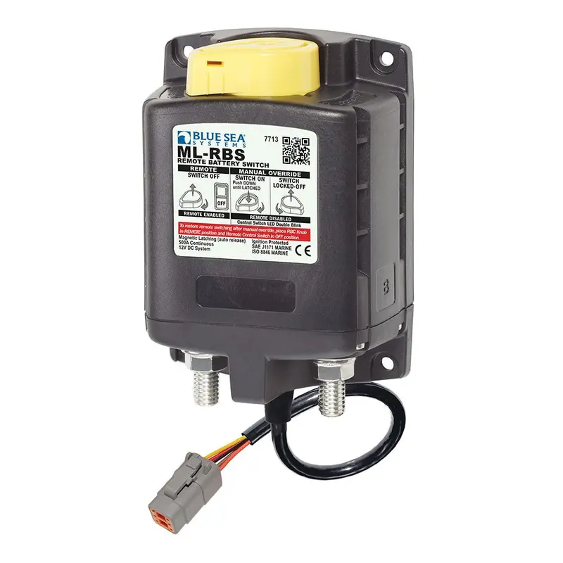 Blue Sea 7713100 Ml-Rbs Remote Battery Switch W/Manual Control Auto Release  Deutsch Connector - 12V [7713100] 1
