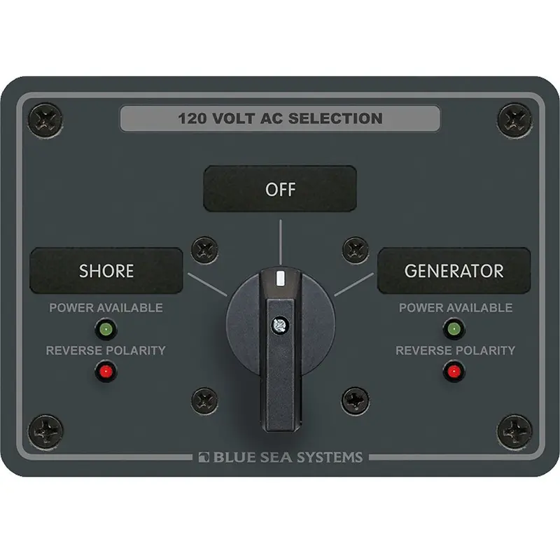 Blue Sea 8367 Ac Rotary Switch Panel 30 Ampere 2 Positions + Off, 2 Pole [8367] 1