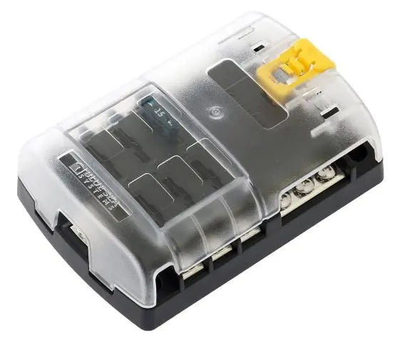 Blue Sea Systems St Blade Fuse Block W/ Cover - 6 Circuit 1