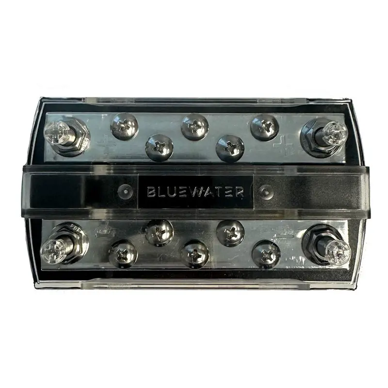 Bluewater 10 Position 150Amp 1/4" Busbar W/Cover [312700-B-022] 1