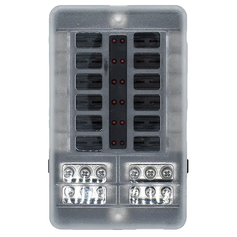 Bluewater 12 Position Fuse Block W/Leds [3200-0001-012] 1