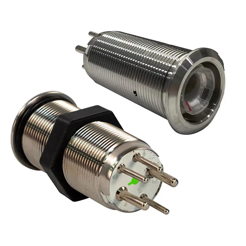Bluewater 19Mm Inrush Push Button Switch Momentary Off(On)(On) - Blue/Red/Green Led - Switch Body Only [9057-2123] 1