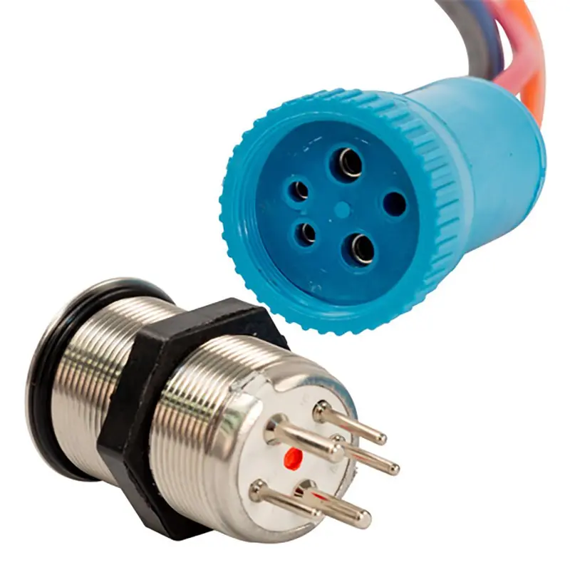 Bluewater 22Mm Push Button Switch - Off/On/On Contact - Blue/Green/Red Led - 1' Lead [9059-3113-1] 1