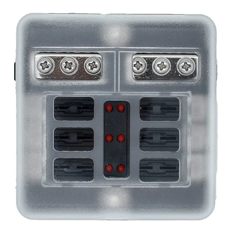 Bluewater 6 Position Fuse Block W/Leds [3200-0001-006] 1