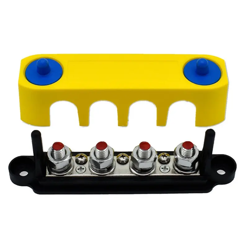 Bluewater Common Stud 4 Gang Positive Terminal Busbar W/Cover [313738-B-023] 1