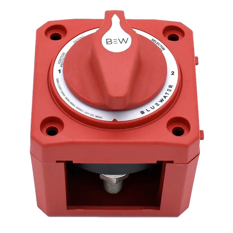 Bluewater Off/1/2 Battery Switch - Surface Mount - Red [9800-008-11] 1