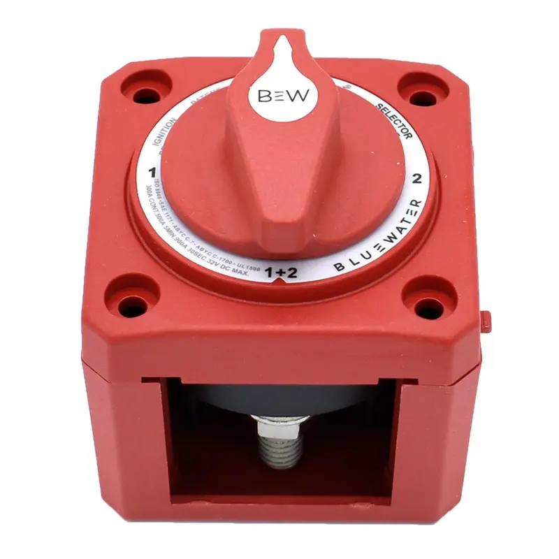 Bluewater Off/1/2/Both Battery Switch - Surface Mount - Red [9800-007-11] 1