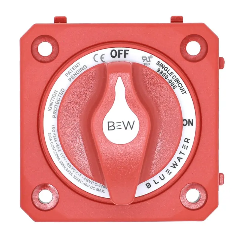 Bluewater On/Off Switch Battery Switch - Panel Mount - Red [9800-006-10] 1