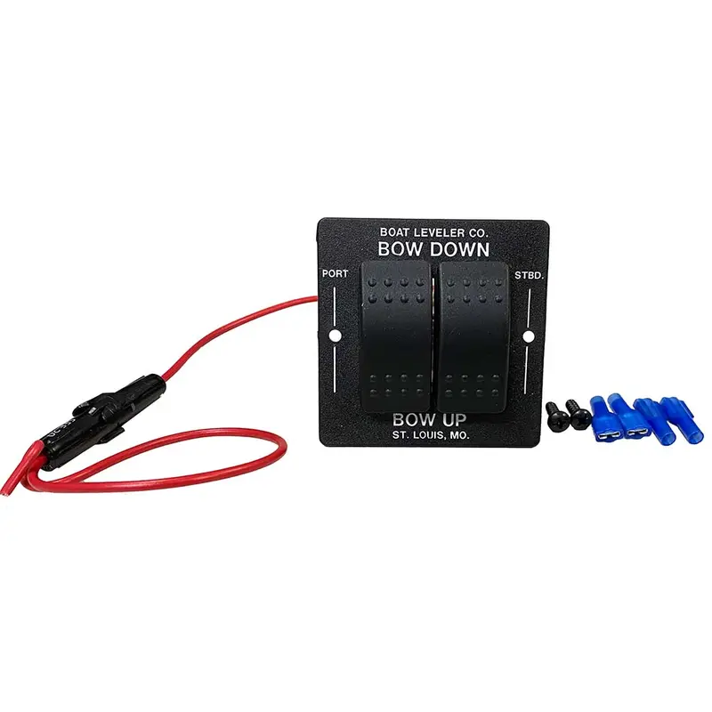 Boat Leveler Waterproof Trim Tab Switch - Black/Black Buttons [12725] 1