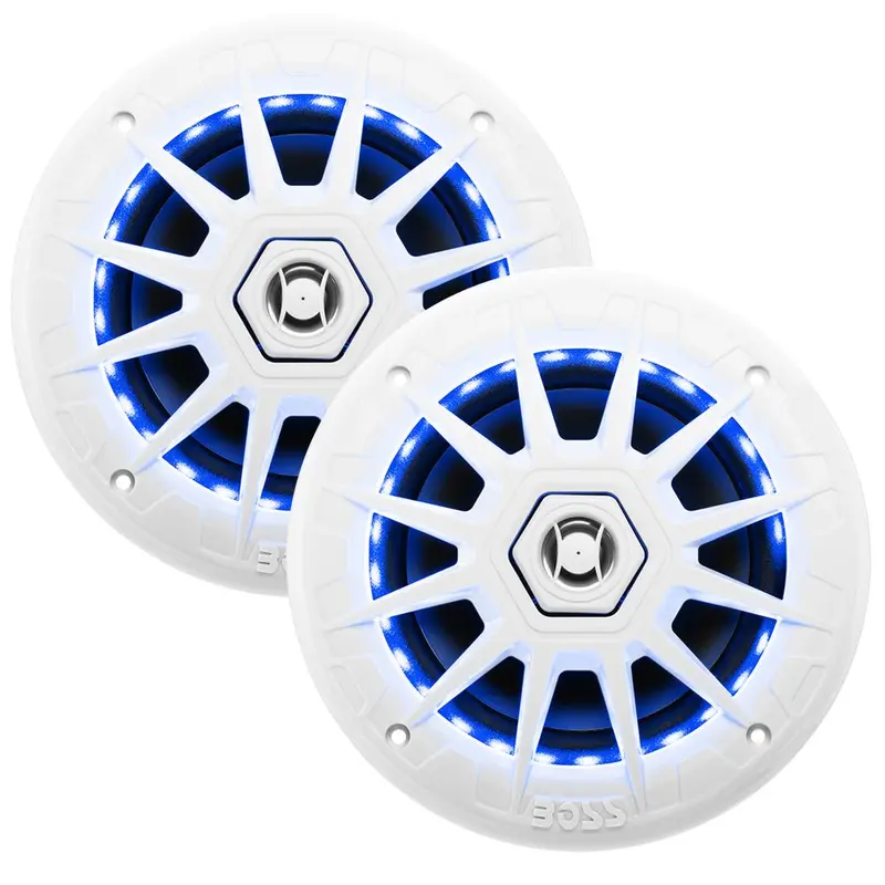 Boss Audio 6.5" Mrgb65 Speakers W/Rgb Lighting - White - 200W [Mrgb65] 1