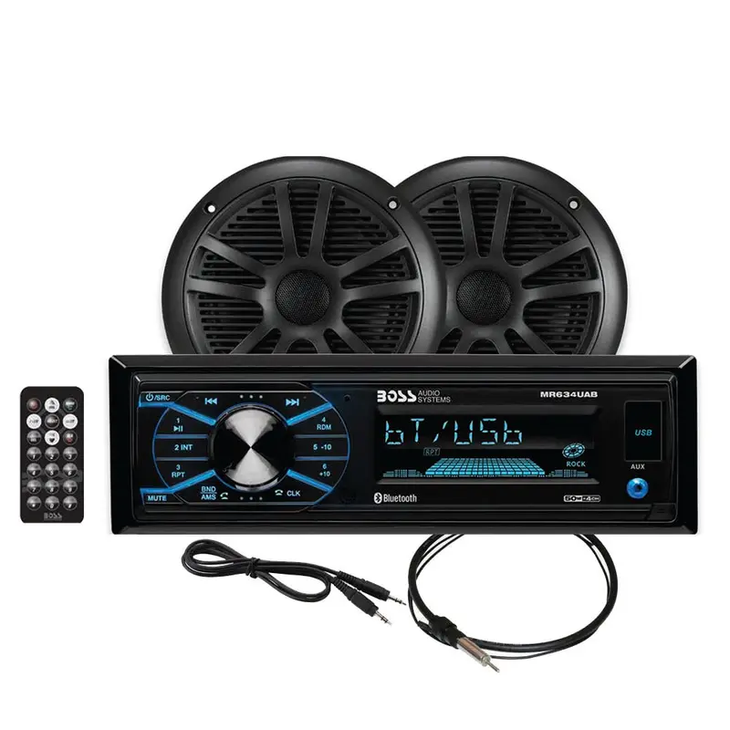 Boss Audio Mcbk634b.6 Marine Stereo  6.5" Speaker Kit - Black [Mcbk634b.6] 1