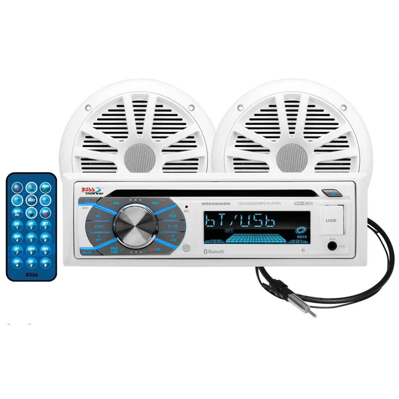 Boss Audio Mck508wb.6 Marine Stereo  6.5" Speaker Kit - White [Mck508wb.6] 1