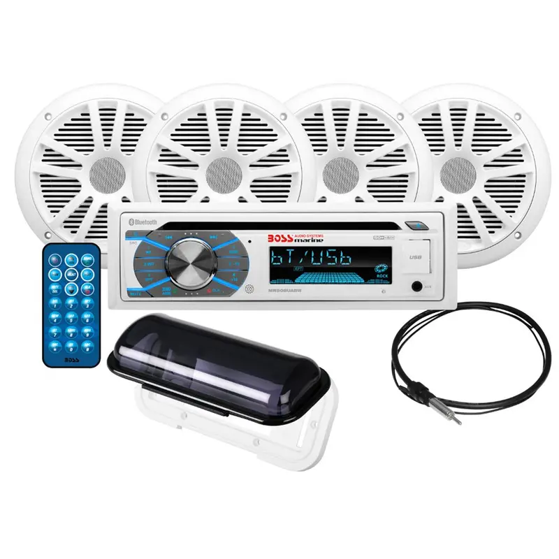 Boss Audio Mck508wb.64S Marine Stereo  2 Pairs Of 6.5" Speaker Kit - White [Mck508wb.64S] 1