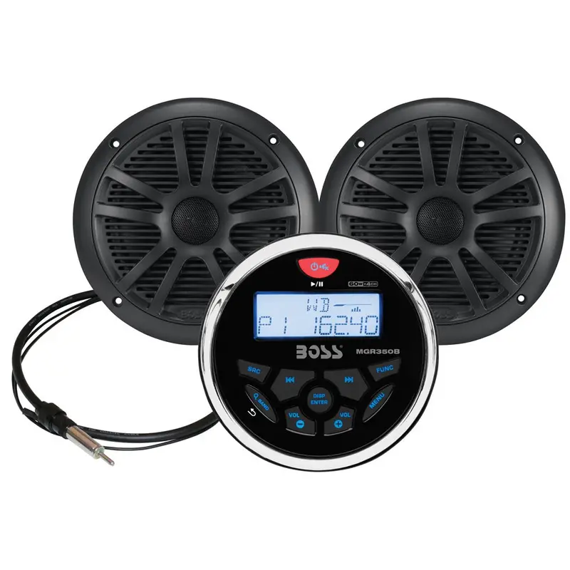 Boss Audio Mckgb350w.6 Marine Stereo  6.5" Speaker Kit - Black [Mckgb350b.6] 1