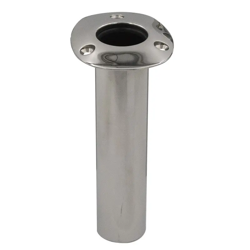 C.E. Smith 70 Series Standard Flush Mount Rod Holder - 0 Degree - Stainless Steel - Cast Bottom - Black Liner [536700C] 1