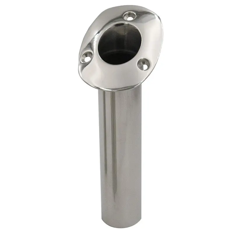 C.E. Smith 70 Series Standard Flush Mount Rod Holder - 30 Degree - Stainless Steel - Gimbal Bar Bottom - Black Liner [536720] 1