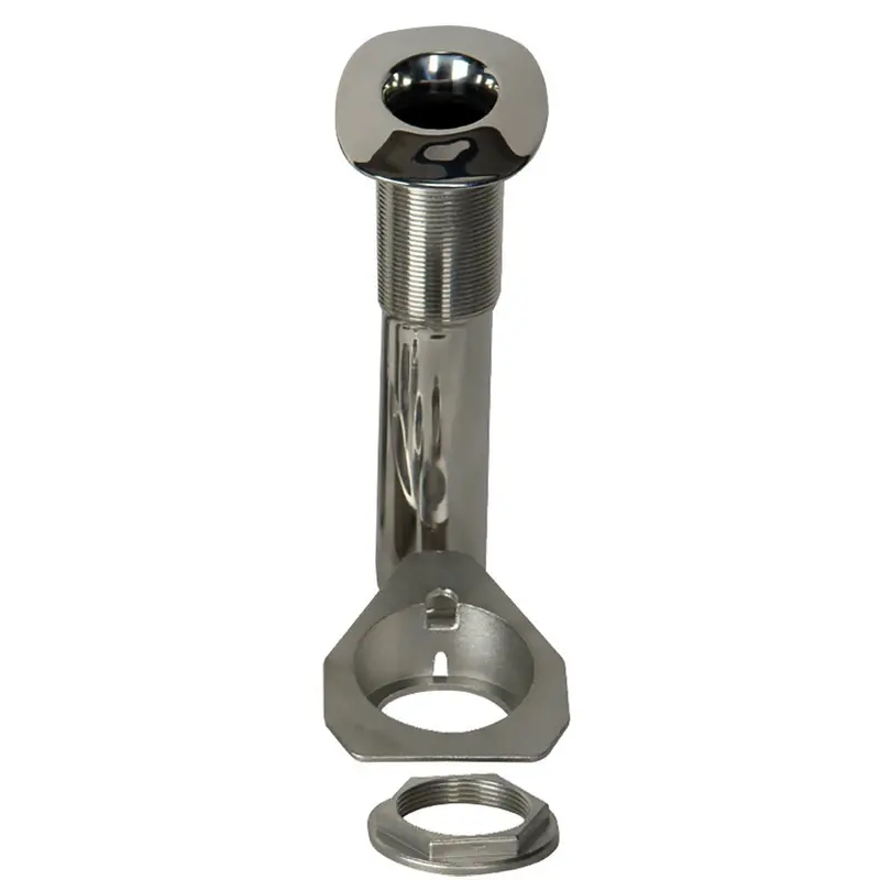 C.E. Smith 80 Series Screwless Flush Mount Rod Holder - 15 Degree - Stainless Steel - Swivel Bottom - Black Liner [53687S] 1