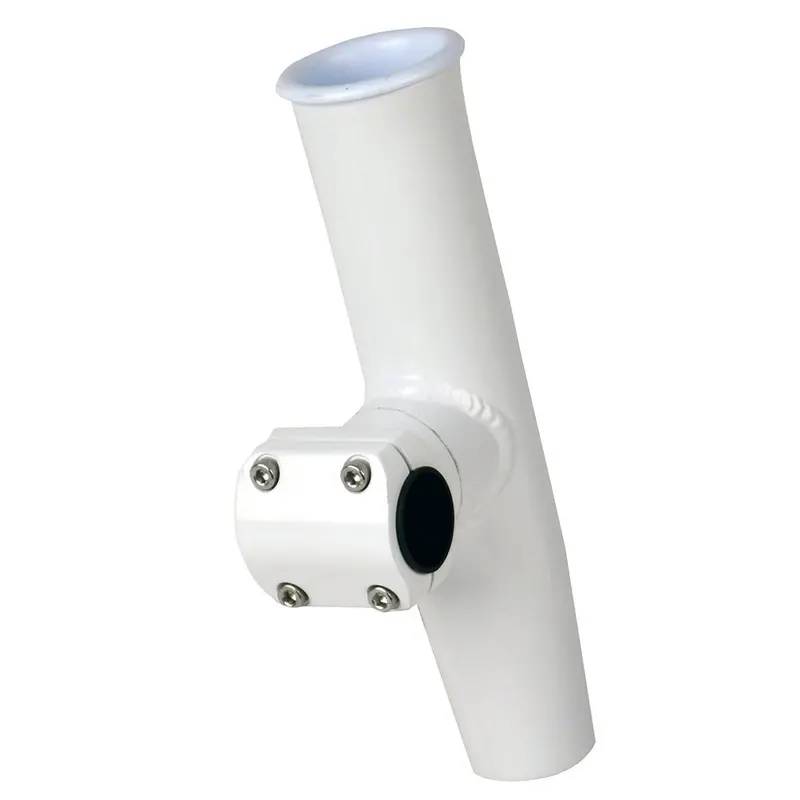 C.E. Smith Adjustable Mid Mount Rod Holder - 7/8" Or 1" Od - White Powder Coat Aluminum W/Sleeve  Hex Key [53773] 1