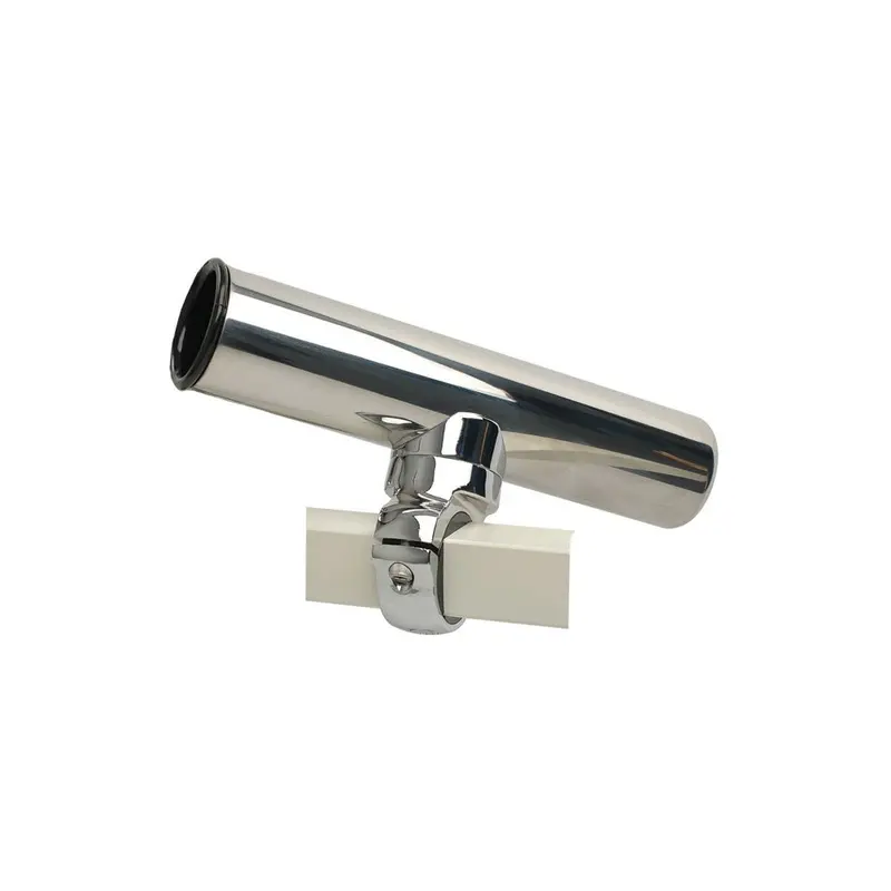 C.E. Smith Pontoon Square Rail Adjustable Clamp-On Rod Holder [55108A] 1