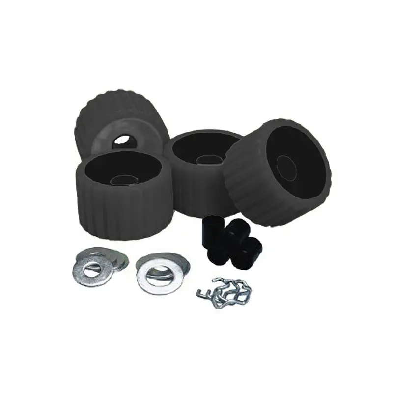 C.E. Smith Ribbed Roller Replacement Kit - 4 Pack - Black [29210] 1