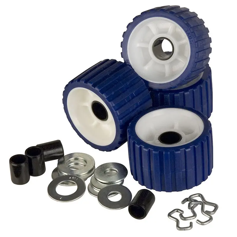 C.E. Smith Ribbed Roller Replacement Kit - 4-Pack - Blue [29320] 1