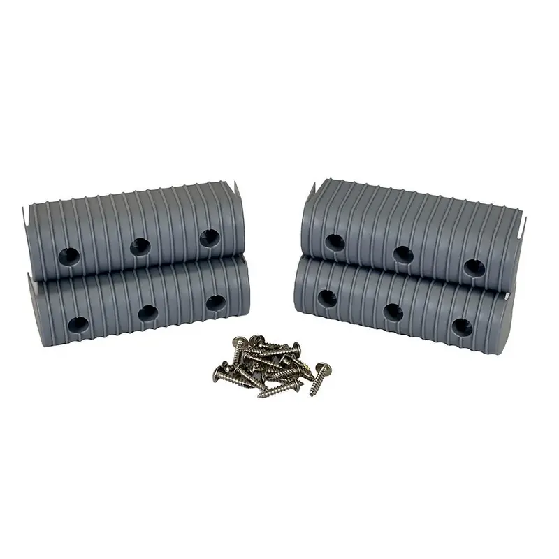 Caliber Bunkwrap End Cap 2X6" Grey Accessory Kit W/Stainless Steel Hardware *4-Pack [23053] 1