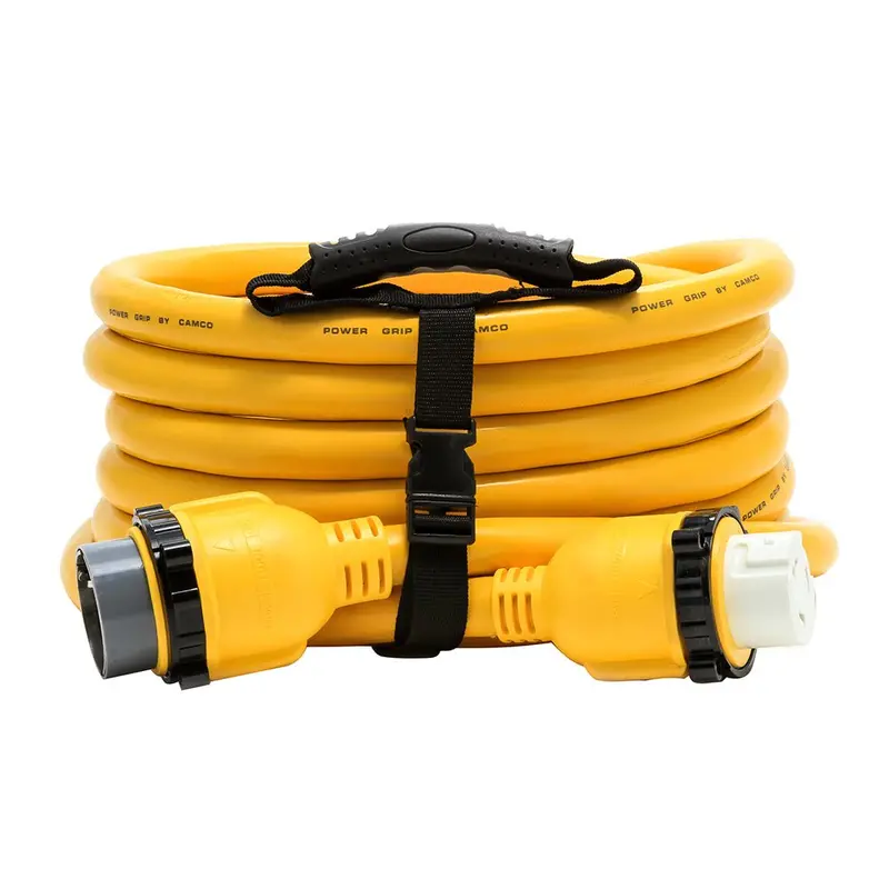 Camco 50 Amp Power Grip Marine Extension Cord - 25 M-Locking/F-Locking Adapter [55621] 1