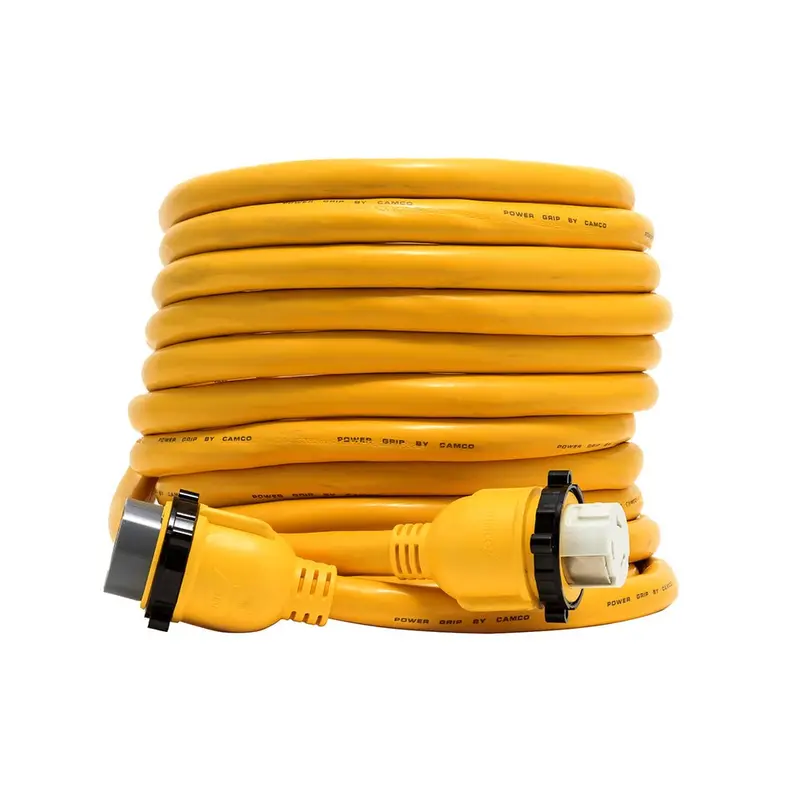 Camco 50 Amp Power Grip Marine Extension Cord - 50 M-Locking/F-Locking Adapter [55623] 1