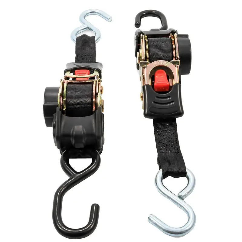 Camco Retractable Tie-Down Straps - 1" Width 6 Dual Hooks [50033] 1