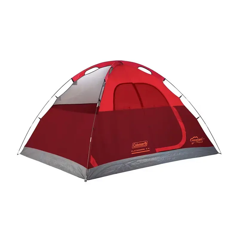 Coleman 4-Person Flatwoods Ii Lightweight Dome Camping Tent - Red [2207389] 1