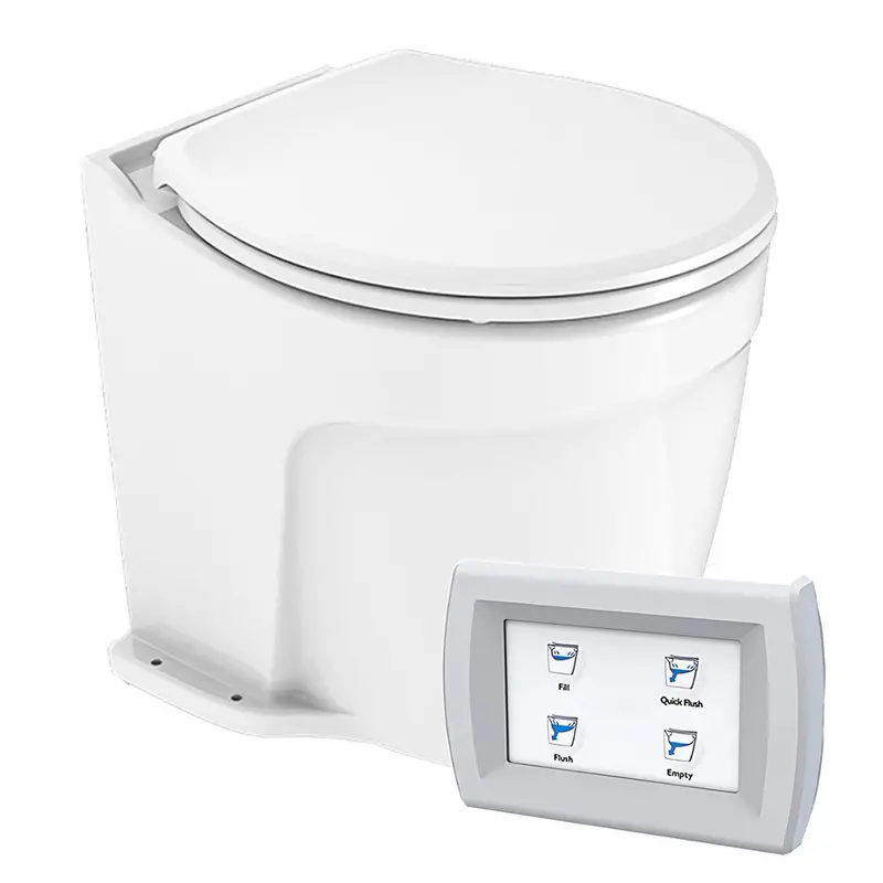 Commodore Deluxe Flush Electric Toilet W/Solenoid Valve - Fresh Water Pump [Cm5rmt] 1