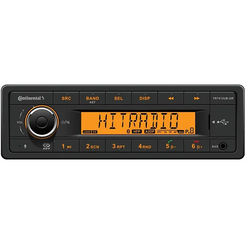 Continental Stereo W/Am/Fm/Bt/Usb - 12V [Tr7412ub-Or] 1