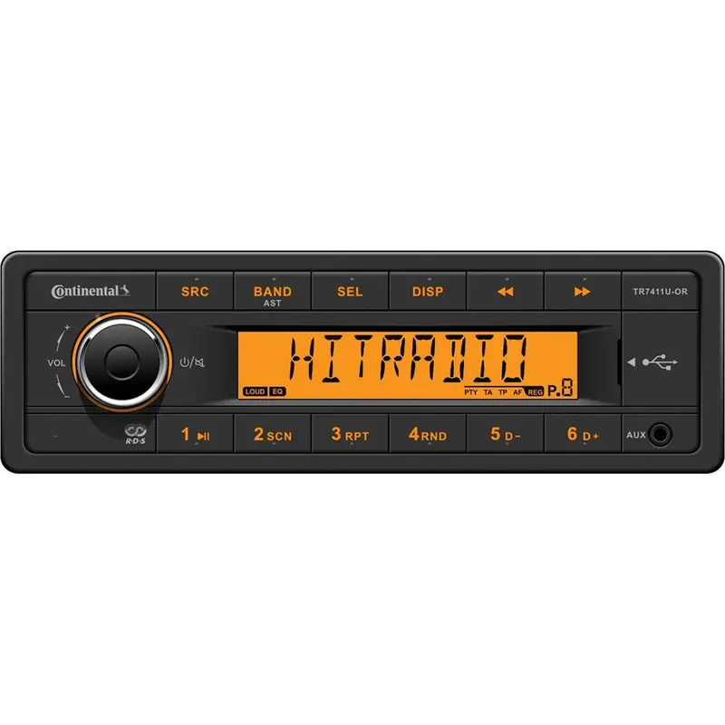 Continental Stereo W/Am/Fm/Usb - Harness Included - 12V [Tr7411u-Ork] 1