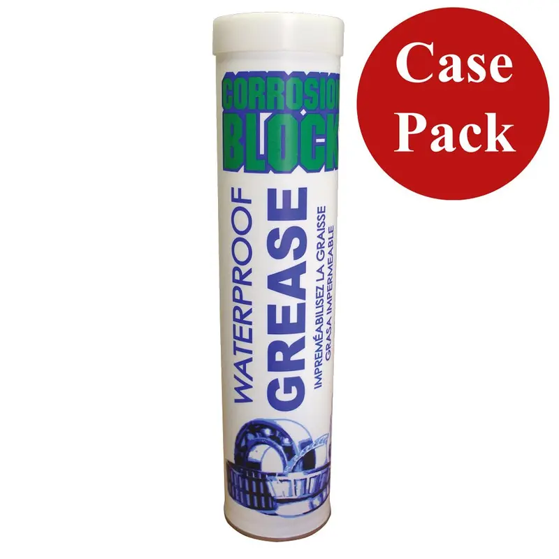 Corrosion Block High Performance Waterproof Grease - 14Oz Cartridge - Non-Hazmat, Non-Flammable  Non-Toxic *Case Of 10* [25014Case] 1