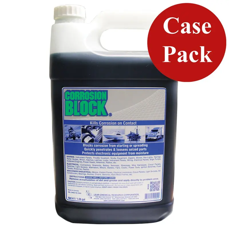 Corrosion Block Liquid 4-Liter Refill - Non-Hazmat, Non-Flammable  Non-Toxic *Case Of 4* [20004Case] 1