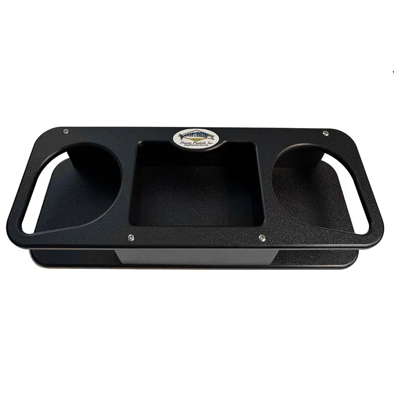 Deep Blue Marine Double Cup Holder W/Suction Cups - Black [Mb-2B] 1