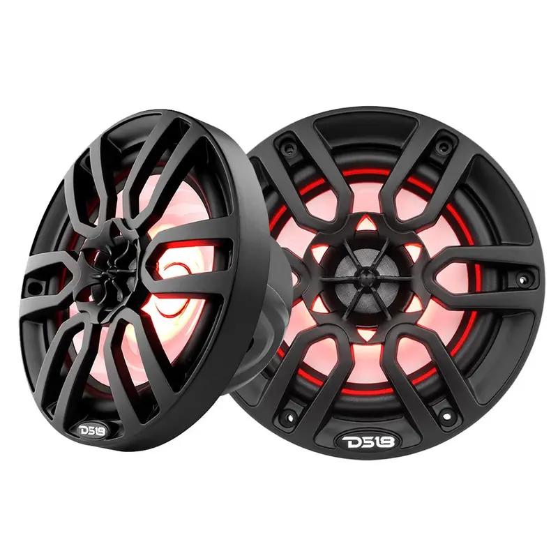 Ds18 Hydro 6.5" 2-Way Marine Speakers W/Rbg Led Lights 300W - Matte Black [Nxl-6Bk] 1