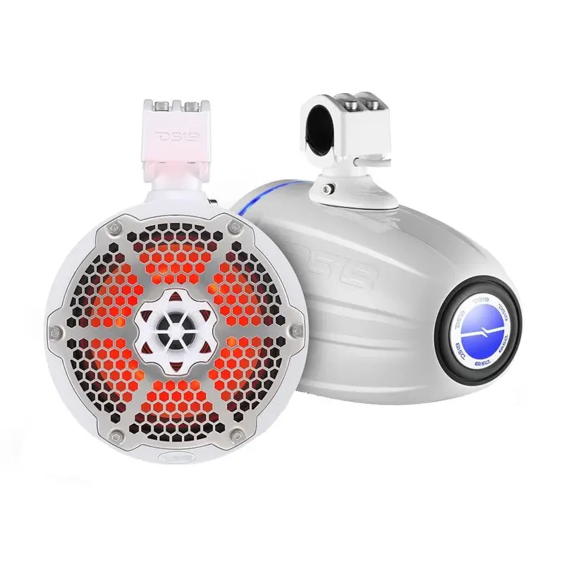 Ds18 Hydro 6.5" Neodymium Wakeboard Speakers With 1" Driver And Rgb Led Lights - 450W - White [Nxl-X6tpneo/Wh] 1