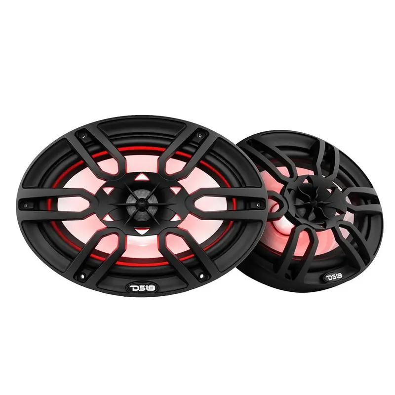 Ds18 Hydro 6 X 9" 2-Way Marine Speakers W/Integrated Rgb Led Lights - 375W - Black [Nxl-69/Bk] 1