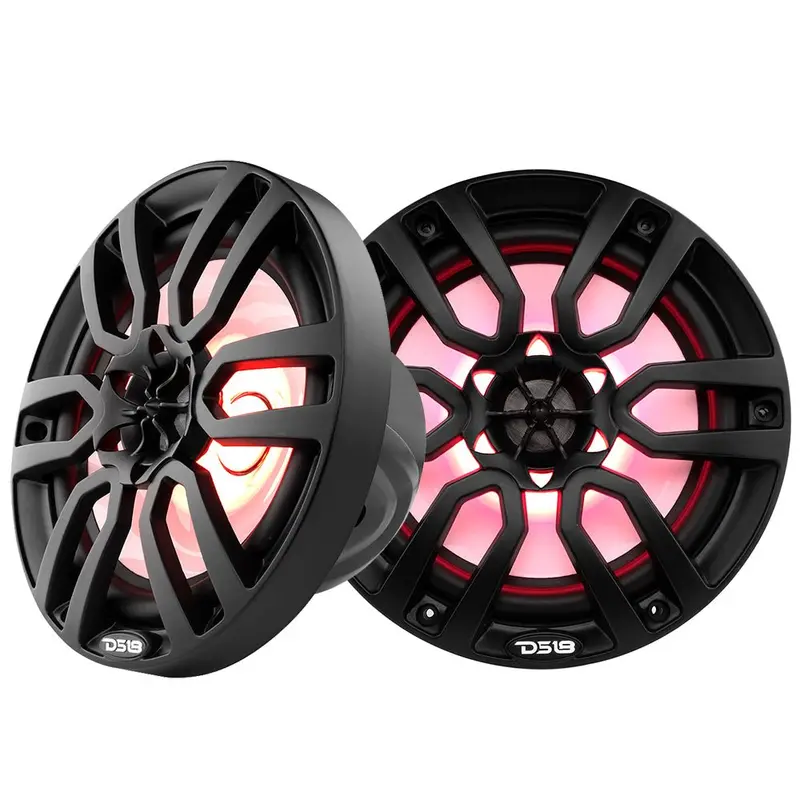 Ds18 Hydro 8" 2-Way Marine Speakers W/Rgb Led Lights 375W - Matte Black [Nxl-8Bk] 1