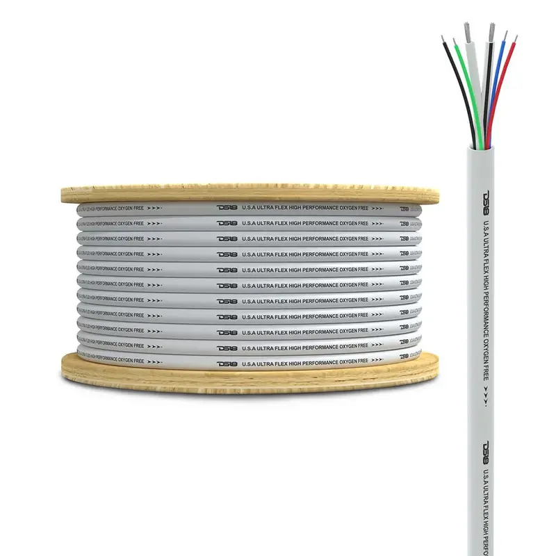 Ds18 Marine Tinned Ofc 18Ga Rgb Wire W/16Ga Speaker Wire - 100 Spool [Mofc16/18Ga-100Swrgb] 1