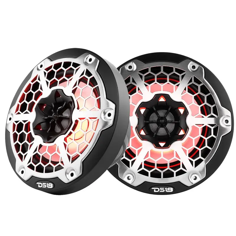 Ds18 New Edition Hydro 6.5" 2-Way Marine Speakers W/Rgb Led Lighting 300W - Black [Nxl-6M/Bk] 1