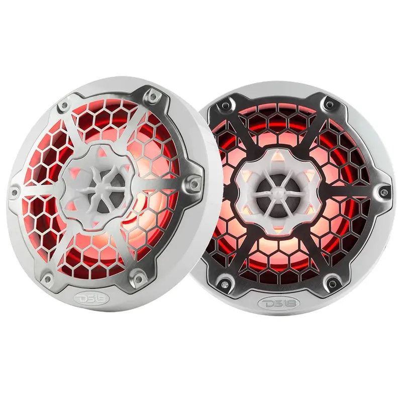 Ds18 New Edition Hydro 6.5" 2-Way Marine Speakers W/Rgb Led Lighting 300W - White [Nxl-6M/Wh] 1
