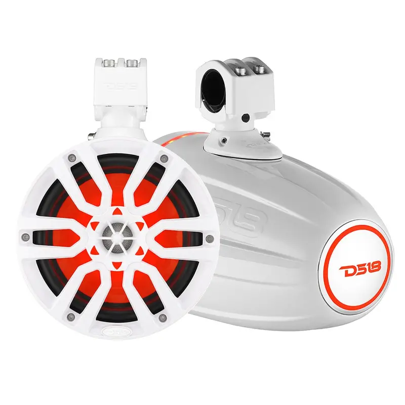 Ds18 X Series Hydro 6.5" Wakeboard Pod Tower Speaker W/Rgb Led Light - 300W - White [Nxl-X6tp/Wh] 1
