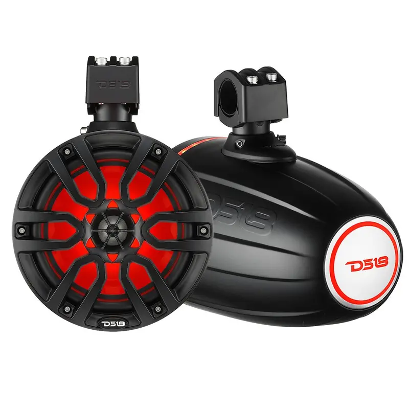 Ds18 X Series Hydro 6.5" Wakeboard Pod Tower Speaker W/Rgb Led Lights - 300W - Matte Black [Nxl-X6tp/Bk] 1