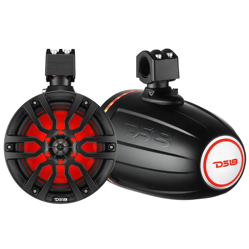 Ds18 X Series Hydro 8" Wakeboard Pod Tower Speaker W/Rgb Led Light - 375W - Matte Black [Nxl-X8tp/Bk] 1